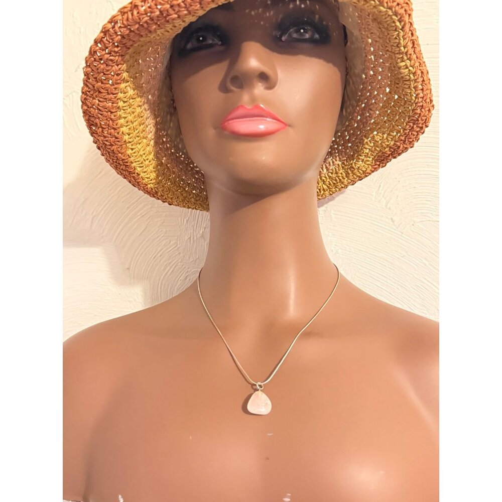 Pink Quartz Sterling Silver Chain Necklace - Picture 8 of 8
